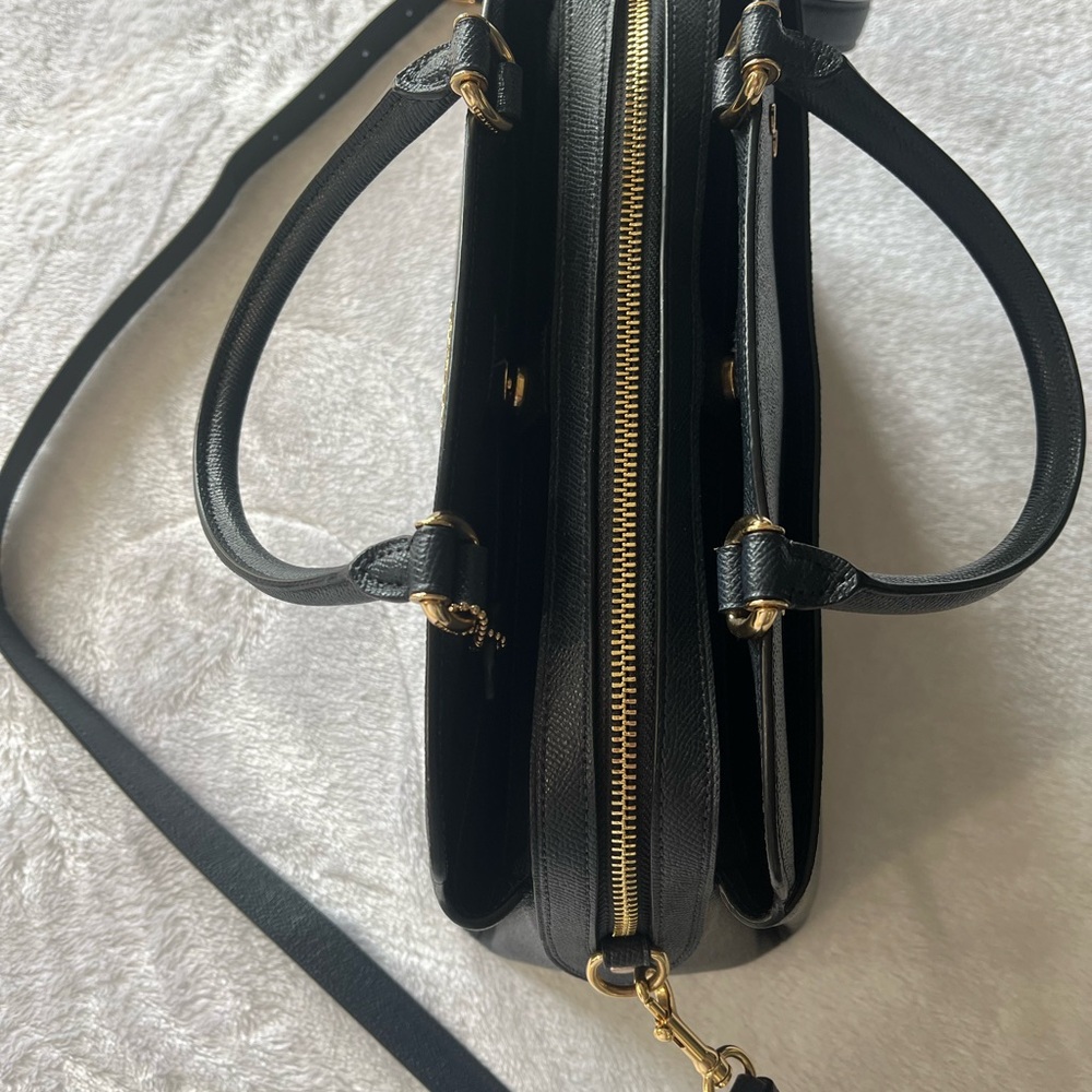 Coach Navy Leather Tote Bag - Picture 6 of 7